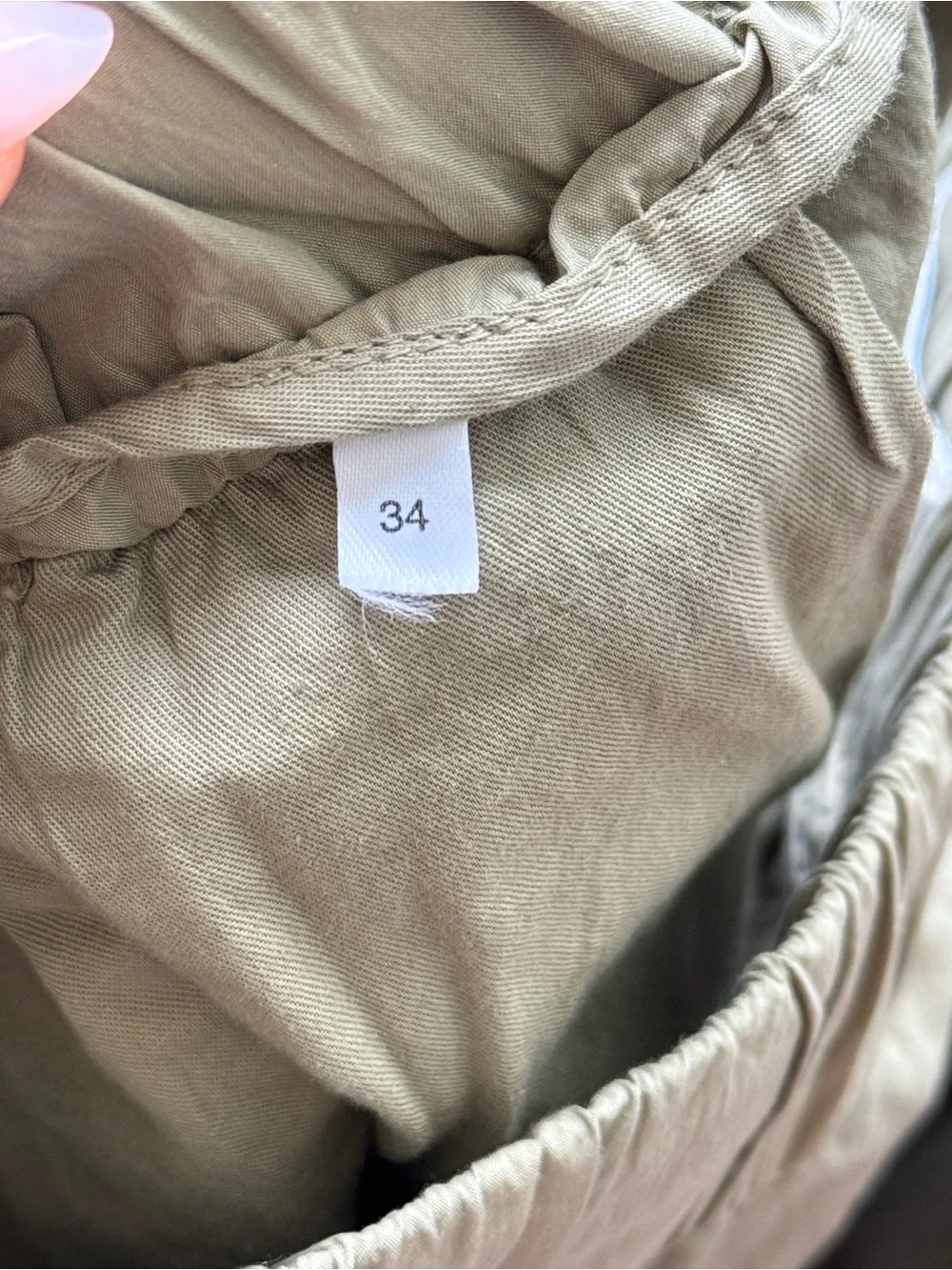 CLOSED Light Olive Men Cargo Parachute Pants Size 34 - Picture 5 of 11